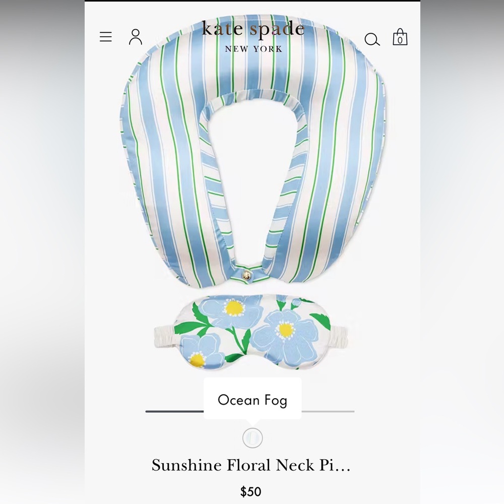 Sunshine Floral Neck Pillow & Eye Mask Set